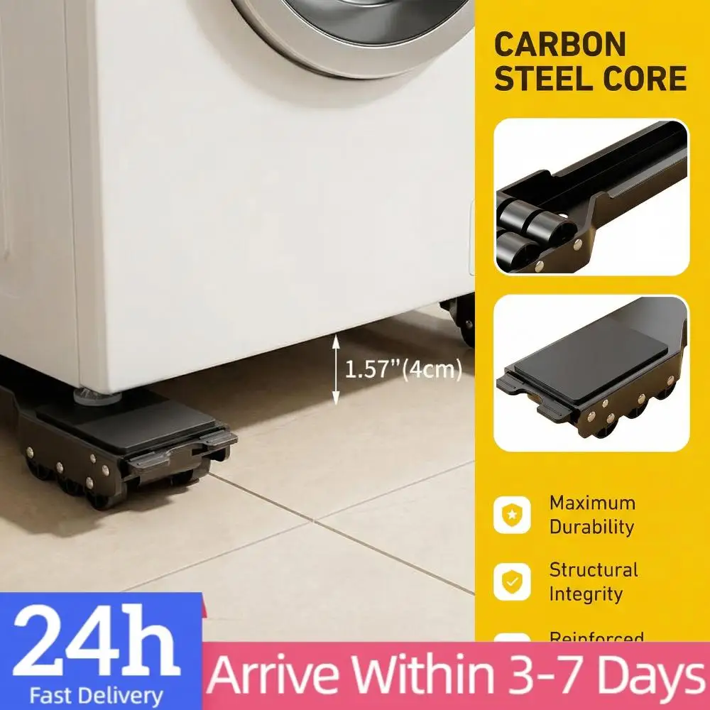 

Комплект из 2 мобильных выдвижных тележек на колесах, регулируемые 21-28 дюймов, грузоподъемность 700 фунтов, для перемещения сушилок, холодильников, посудомоечных машин