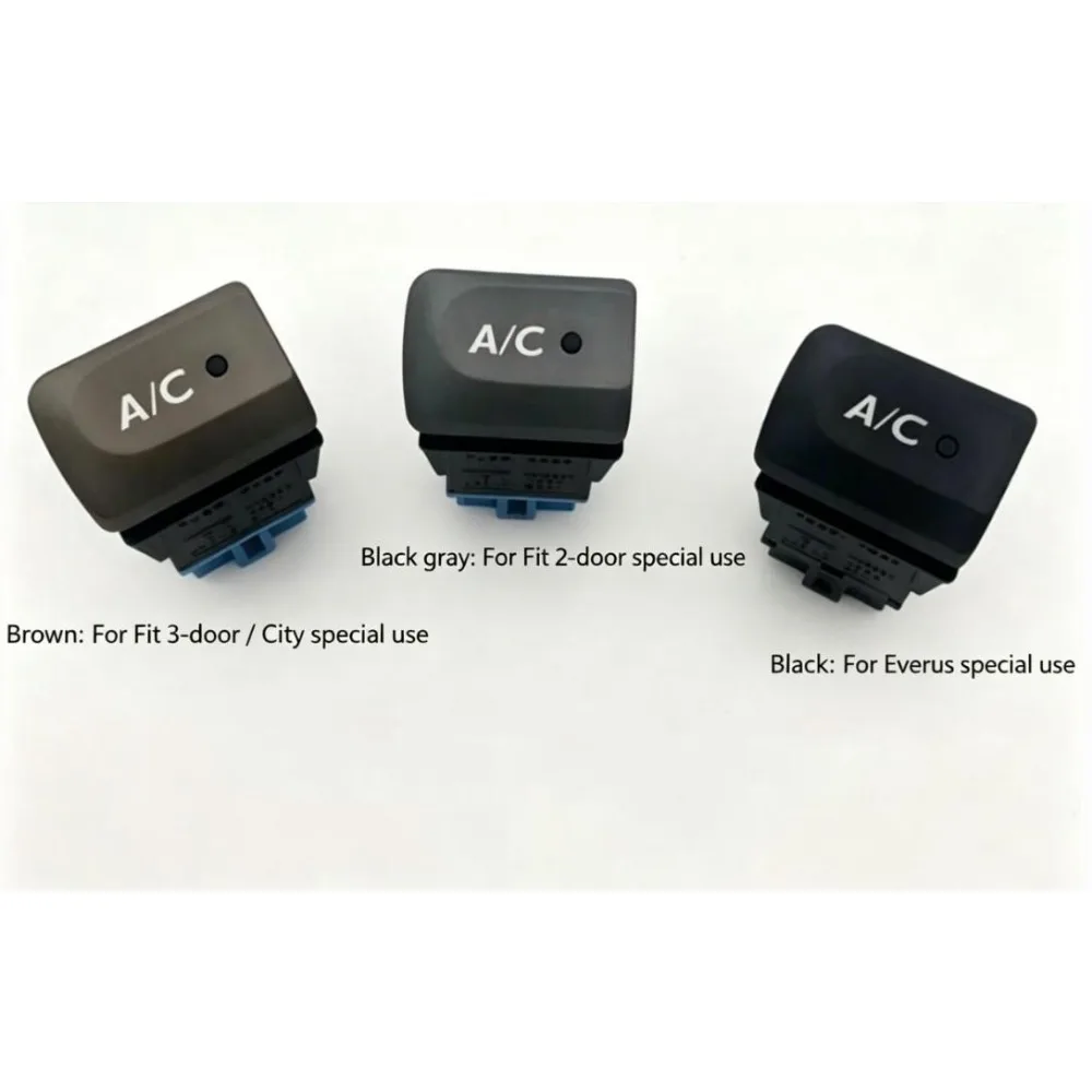 For Honda 2003-2008 Fit Hatchback Sedan City Everus Black Brown 1pc ABS Engineering Plastic AC Switch Cold Air Control Button