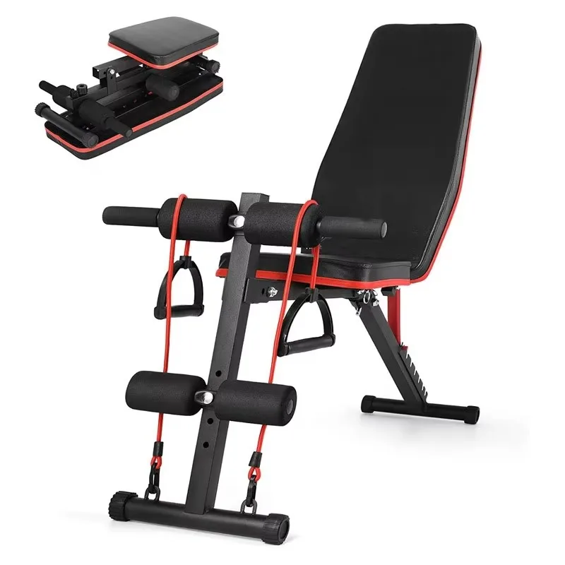 Home Multifunctional Assisted Supine Board Fitness Chair Design Dumbbell Stool Sit-ups & Press Exercise Equipment
