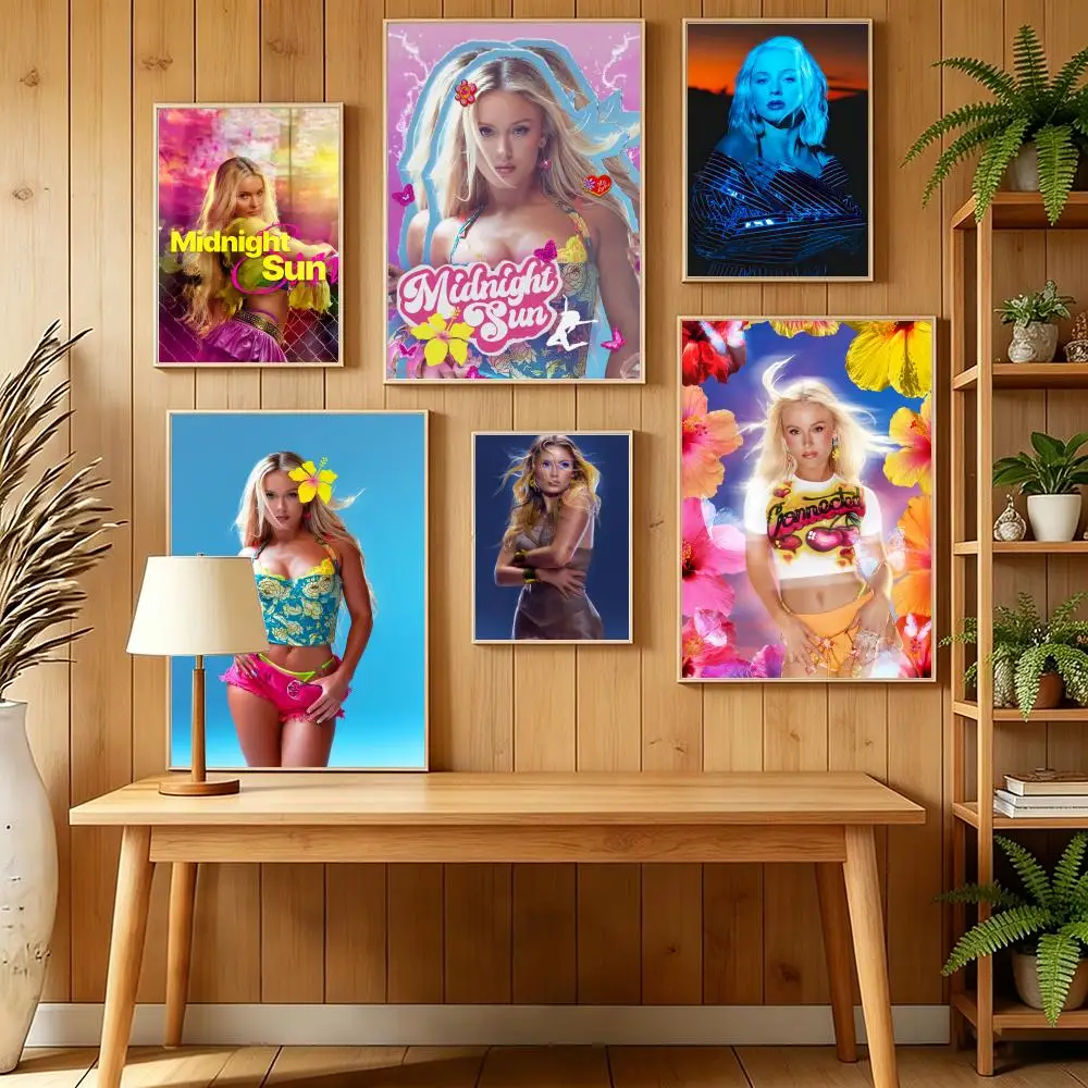 Singer Z-zara Larsson Poster HD Self Adhesive Wall Mural Stickers Decals for Bedroom Living Room Home Decor Gift