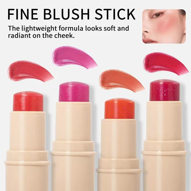 Crème Blush Stick Voor Wangen Waterdichte Lichtgewicht Face Blusher Matte Wang En Lippen Tint Rouge Multi-Use Make-Up Stick