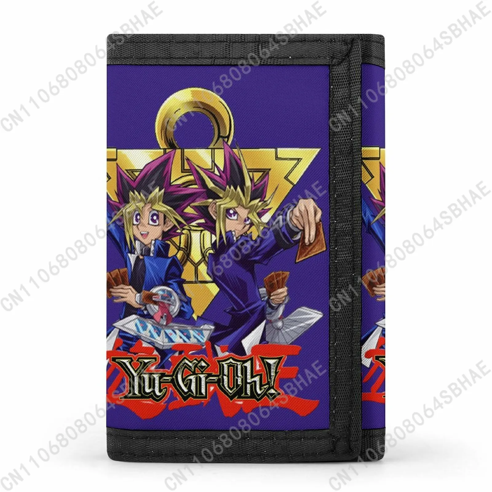 

Yu-Gi-Oh Trendy Tri Fold Wallet Teenage Girls Boys Slim 3 Fold Card Personalized Pattern Purse for School Daily Use