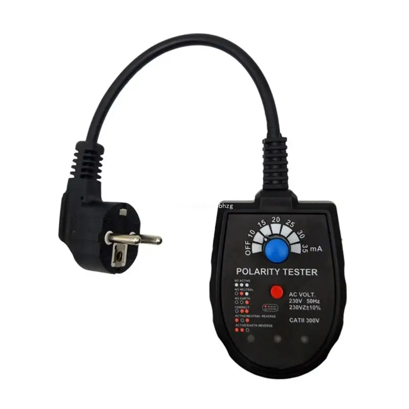 Socket Tester Detector 3 Phase Polarity Checker Neutral Plug Polarity Phase Check Wiring Detection RCD Leakage Dropship