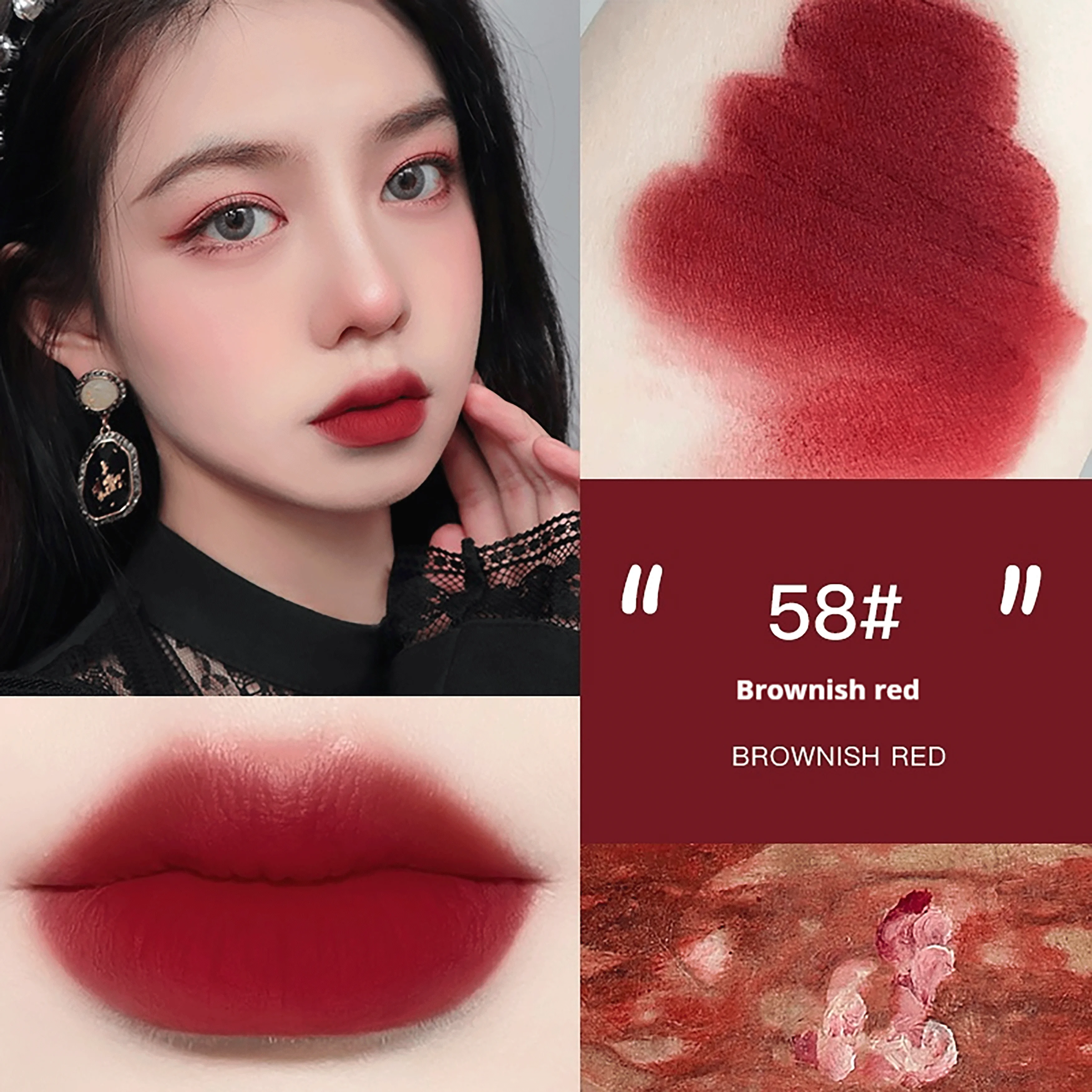 NOVO チューブ入りリップバーム＆リップスティック デュアルユース マット仕上げ ブライトニング、長持ち、色移りしないリップカラー