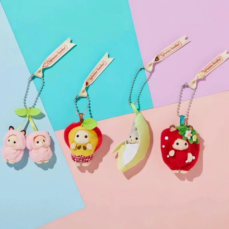 

Genuine Sylvanian Families Strawberry Rabbit Snow Deer Apple Sheep Pendant Banana Husky Seal Doll Anime Dolls For Kid Toy Toys
