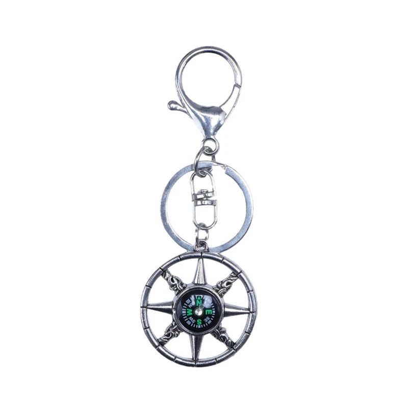 Multifuntional Compass Keychain Elegant Key Accessory Portable Bag Pendant Bag Decorations Suitable for Outdoor Activity