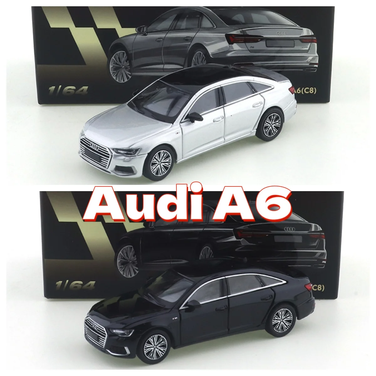 

Steve Macbeth 1/64 AD1404 Audi A6- Silver Model Decoration Diecast Alloy Collection Gift Boys' Toys, Adult Collection Pieces