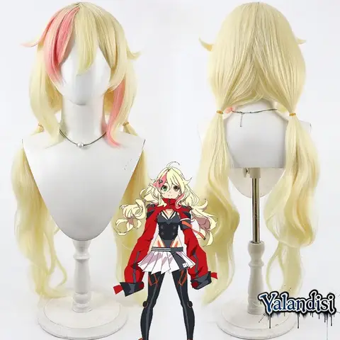 Yalandisi& Anime Macross Delta Yami Reijo Cosplay Wig Halloween Carnival Party Props Synthetic Hair Heat Resistant Fiber+Wig Cap