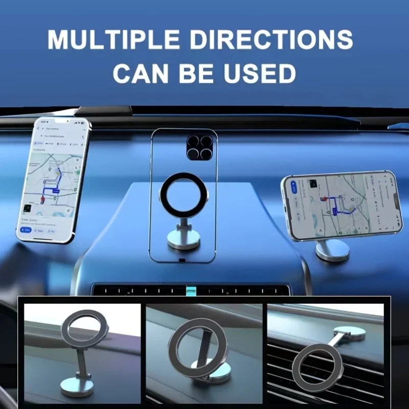 

Магнитный держатель мобильного телефона для MagSafe, вращение на 360 градусов, портативный складной магнит, автомобильная навигация, регулируемое крепление для iPhone