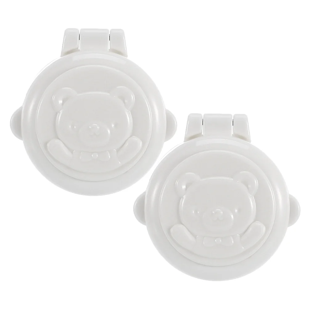 

2pcs Button Safety Lock Cute Cartoon Design For Car Washing Machine Computer Baby Proof Child Safety Protection Cover