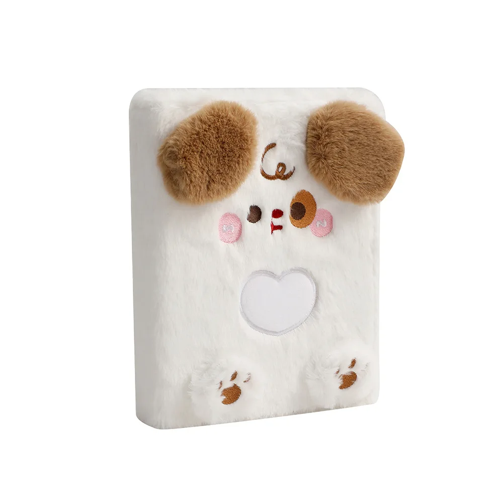 A5 Korean Card Holder Album 3-inch Binder Photo Cute Puppy Cartoon Plush Album Student Star Chasing Card Storage Booklet