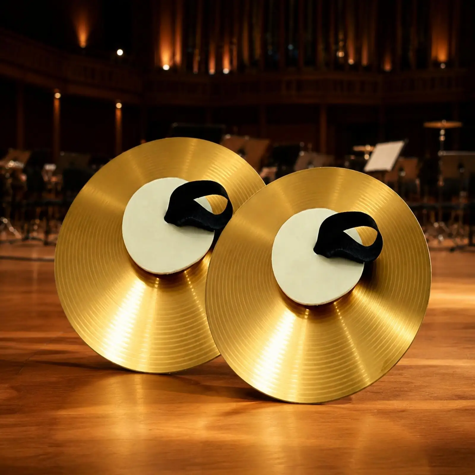 Bright Tuning Marching Band Cymbal Set for Live Events and Rehearsals with Lightweight Handheld Alloy Design