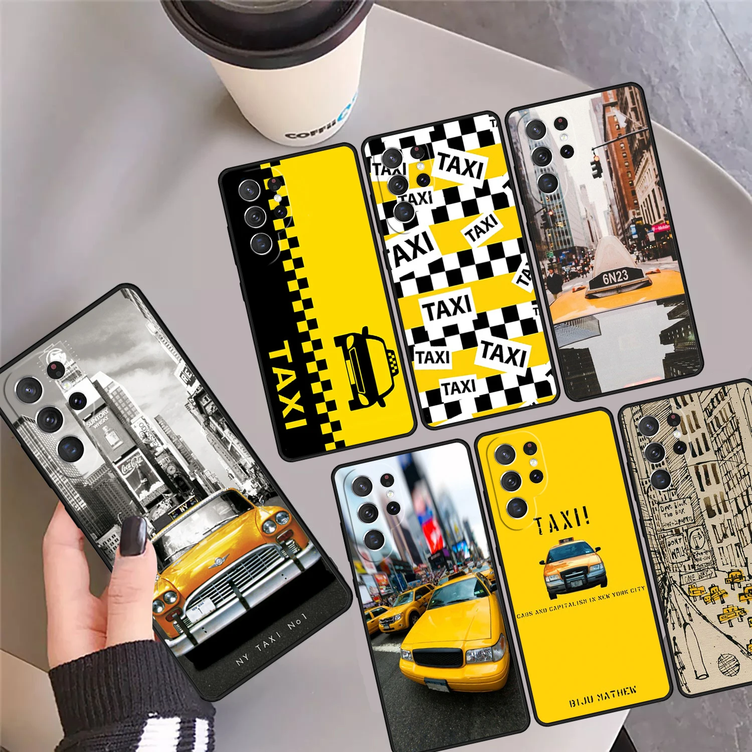 

Чехол для телефона NYC Yellow Taxi Cabs для Samsung Galaxy S24 S25 Ultra S23 S22 Plus S21 FE S20 Note 10 20 Pro