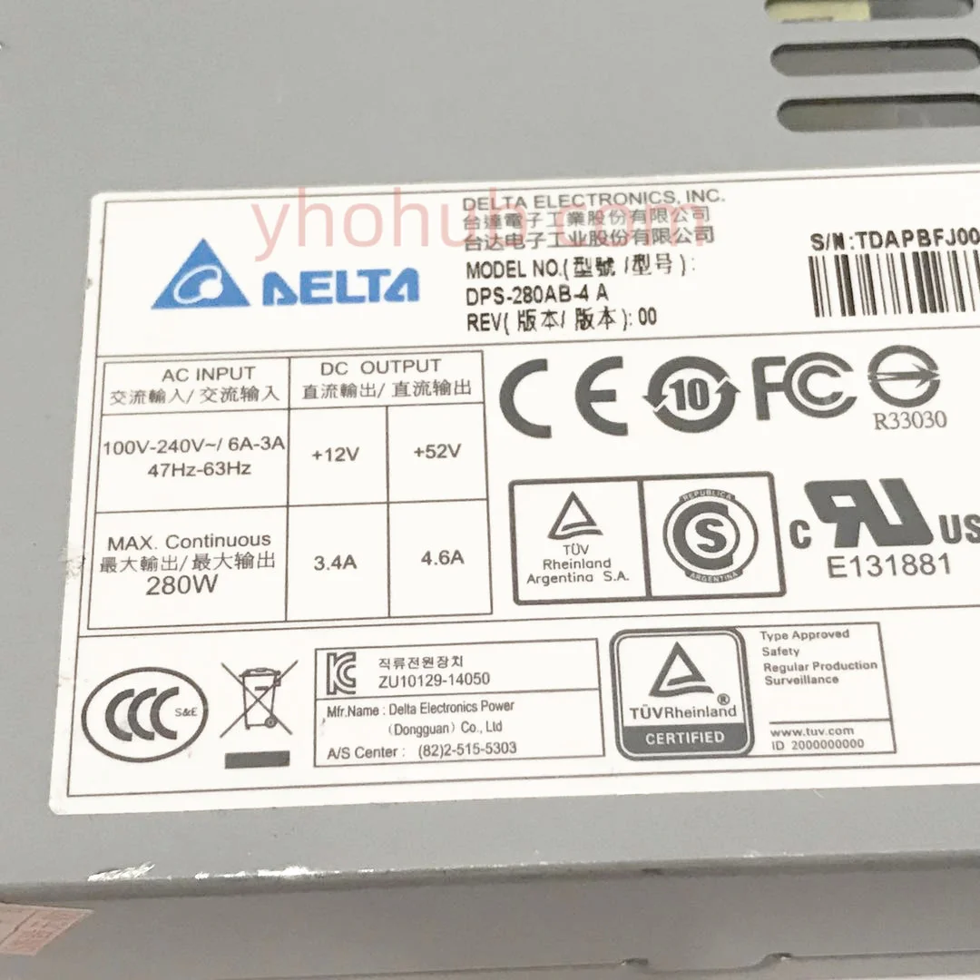 Imagem -05 - Delta Electronics Dps280ab4 a 101700488 Fonte de Alimentação do Servidor 280w Flex Psu