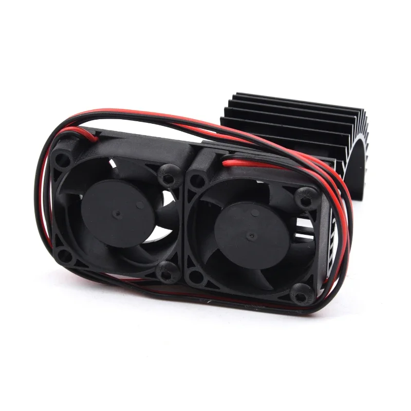 Motor Dual Cooling Fans Heatsink 540 550 3650 3660 3670 Radiator 36mm 5V-7.4V For 1/10 1/8 RC Car Ship Part Aluminum Alloy