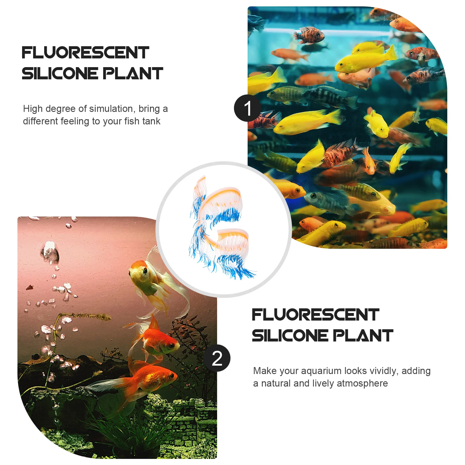 

1Pcs Simulation Aquatic Plant High Simulation Silicone Fish Tank Decoration Aquarium Ornament Lifelike Water Plant Home Decor