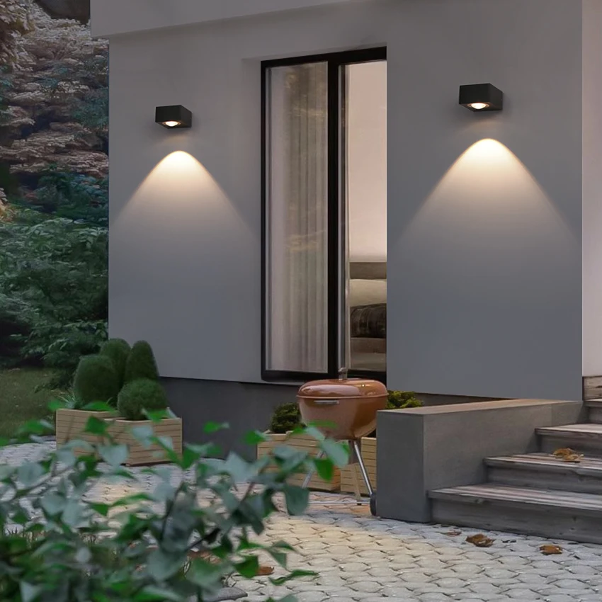 Lampada da parete impermeabile per esterni/interni a LED da 6 W per illuminazione decorativa da giardino, portico, soggiorno, corridoio dell'hotel e camera da letto