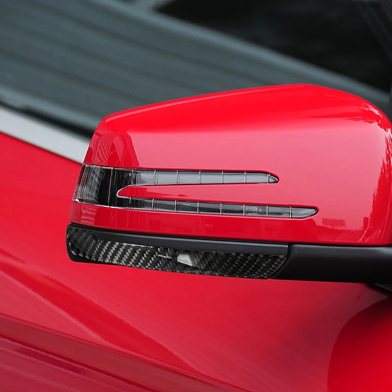 Car Styling Rearview Decoration Strips For Mercedes Benz A B C E G R Class GLA GLE GLK GLS CLS Carbon Fiber