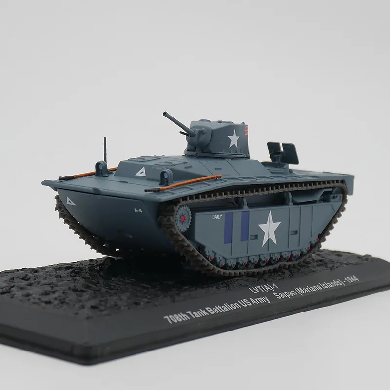 

Diecast LVT(A)-1 Militarized Combat Alloy Model of Amphibious Tank 1:72 Scale Toy Gift Collection Simulation Display Decoration