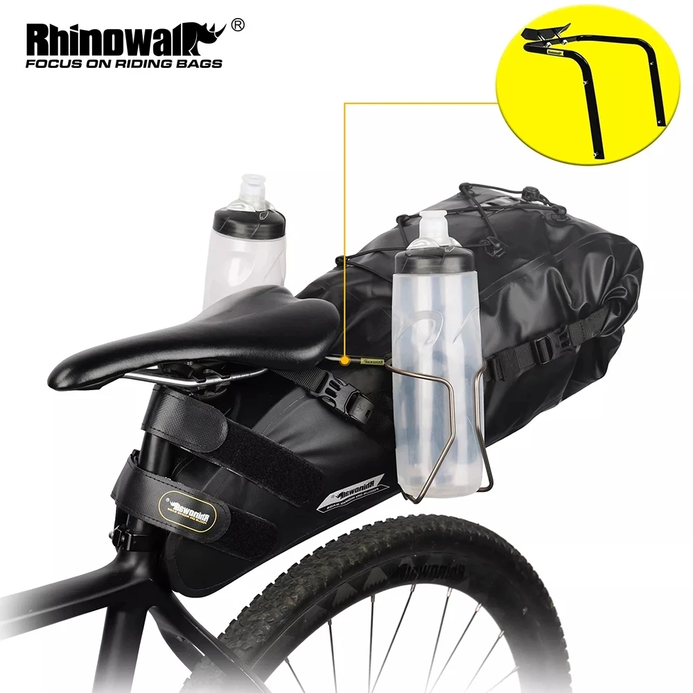 Rhinowalk Bicycle Bag Back Seat Saddle Bag Or Stabilizer Bracket Rack 5L-13L Waterproof Tail Bag Bracket Bike Accessories