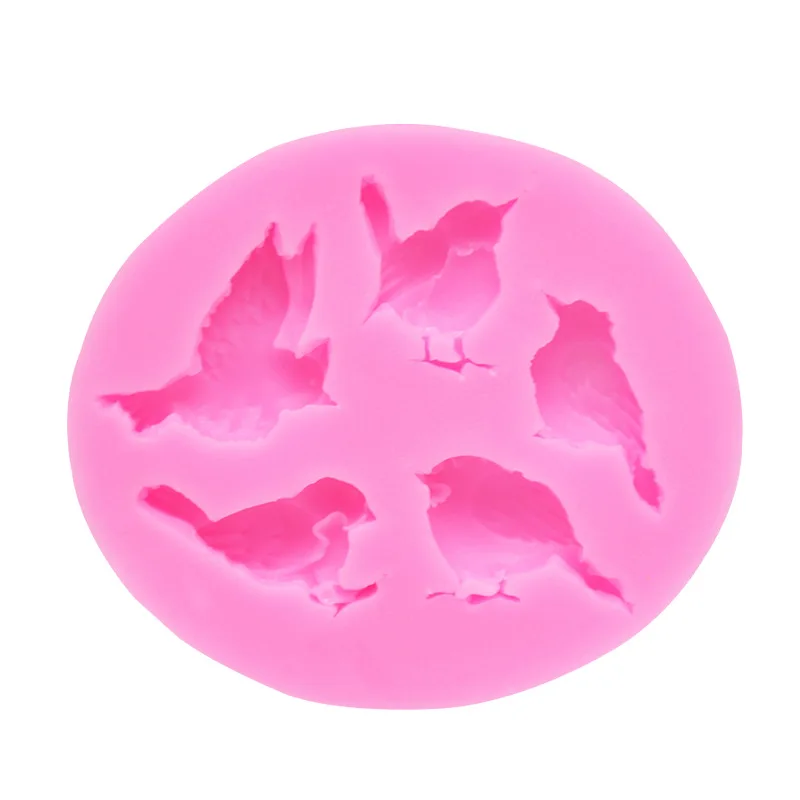 Happy Birthday Heart Fondant Cooking Tools Silicone Fondant and Paste Mold Diy Cake Decorating Polymer Clay Resin Candy Cake
