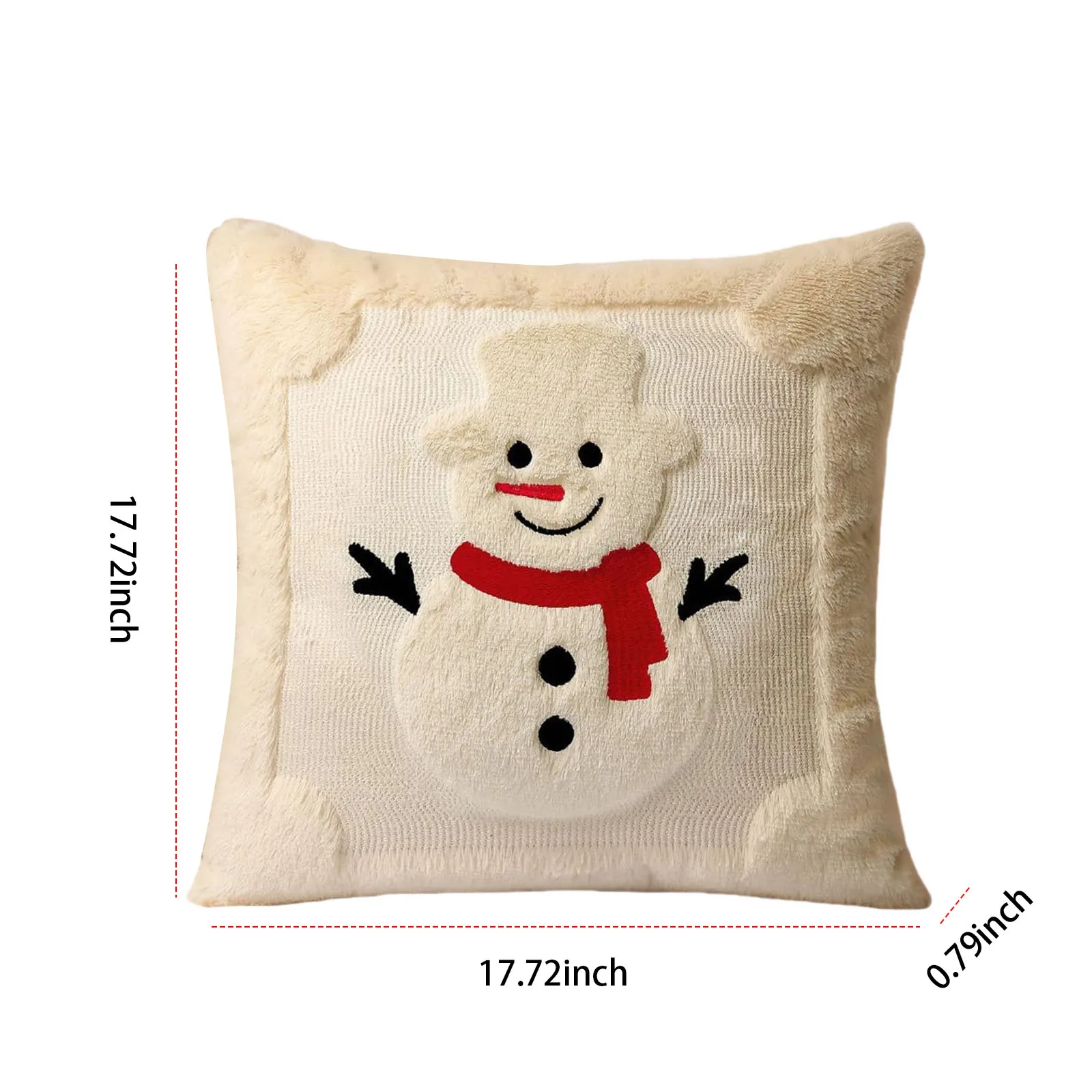 Paquete de 2 fundas de almohada navideñas de piel sintética de conejo, fundas de almohada decorativas de 45x45 para sofá y cama
