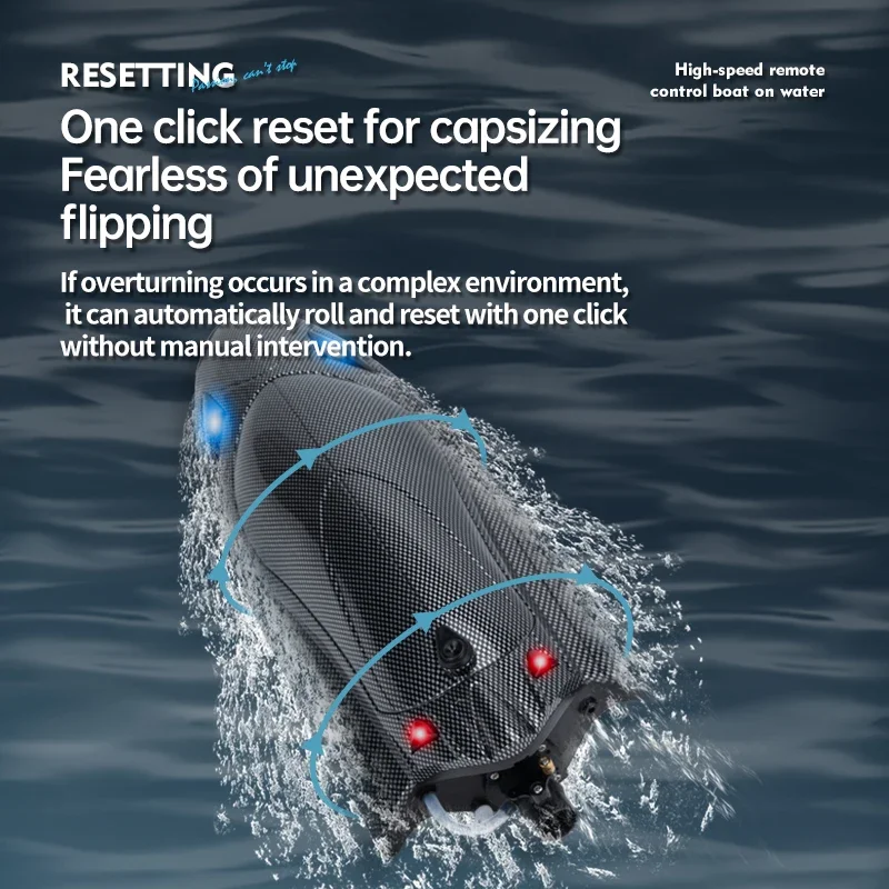 2.4G عالية السرعة RC سباق قارب مقاوم للماء الكهربائية قارب سريع نموذج اللعب Turbojet محرك السفينة التحكم عن بعد قوارب الصبي لعبة الهدايا #5