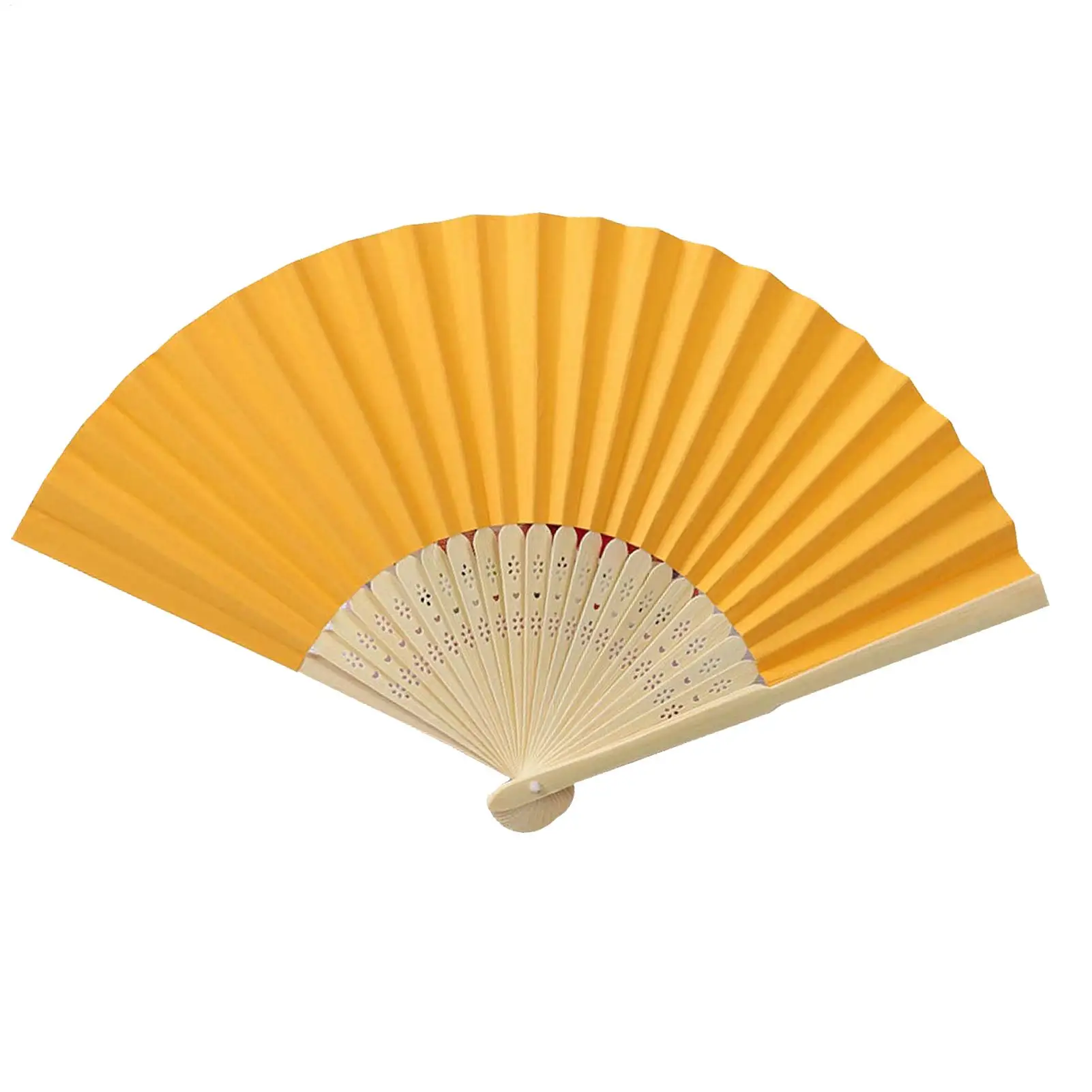 1Pcs Foldable Paper Fan Portable Chinese wood Fan Wedding Gifts For Guest Birthday Party Decoration Kids Painting Hand Held Fan