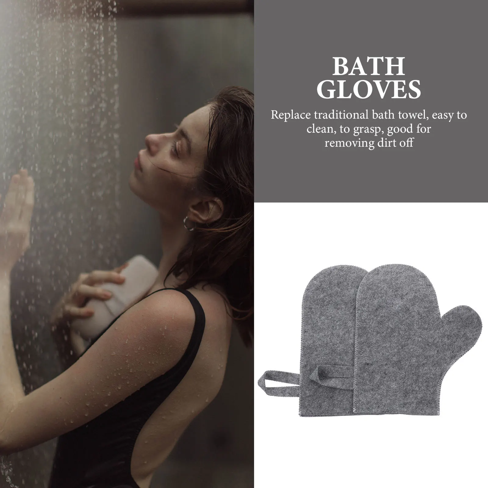 

2 шт., перчатки для сауны и ванны, термостойкие отшелушивающие скрубберы для тела, перчатки для душа, удаление омертвевшей кожи, спа-аксессуары