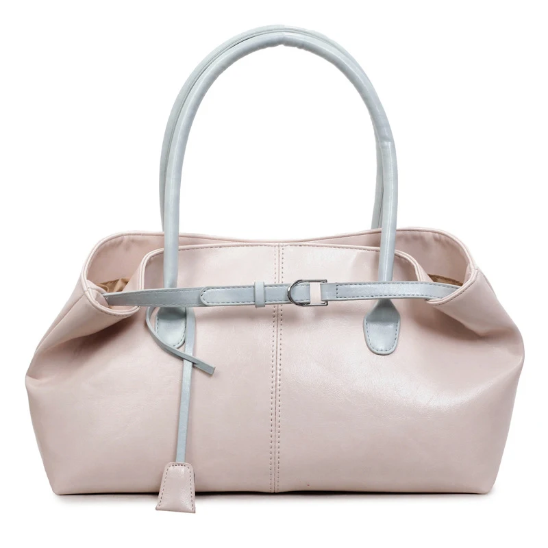 

Fashion Pu Leather Shoulder Bag Women Belt Buckle Design Underarm Luxury Handbag Travel Tote популярные российские сумки