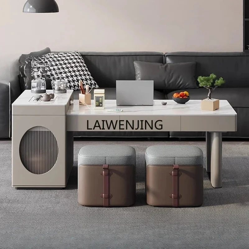 

SGF telescopic rock slab Kung Fu tea table, kettle integrated household light luxury tea table