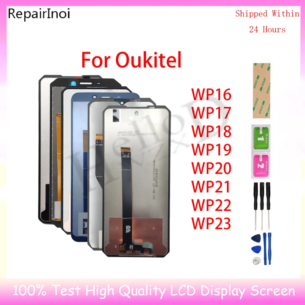 New LCD Screen For Oukitel WP16 WP17 WP18 WP19 WP20 WP21 WP22 WP23 LCD Display Touch Screen Digitier Assembly Replacement