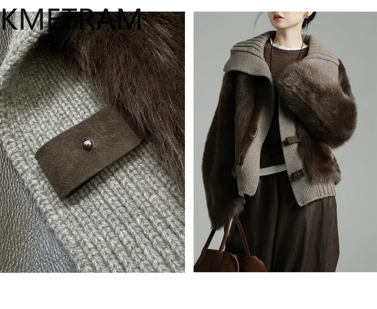 KMETRAM 100% Naturalne Wełniane Płaszcze z Kożucha Toskańskiego dla Kobiet Oversize Prawdziwe Futro Odzież Wierzchnia Nowe Zimowe Ubrania 2025 ropa mujer