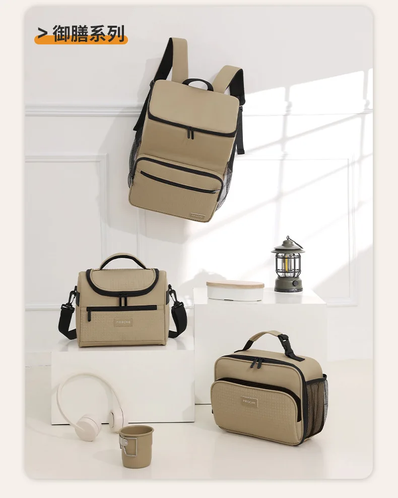 Neue Tragetasche, Kühler, Lunchtaschen, tragbar, für Picknick, Büro, Schule, Isoliertasche mit Schultergurt – Detail 28