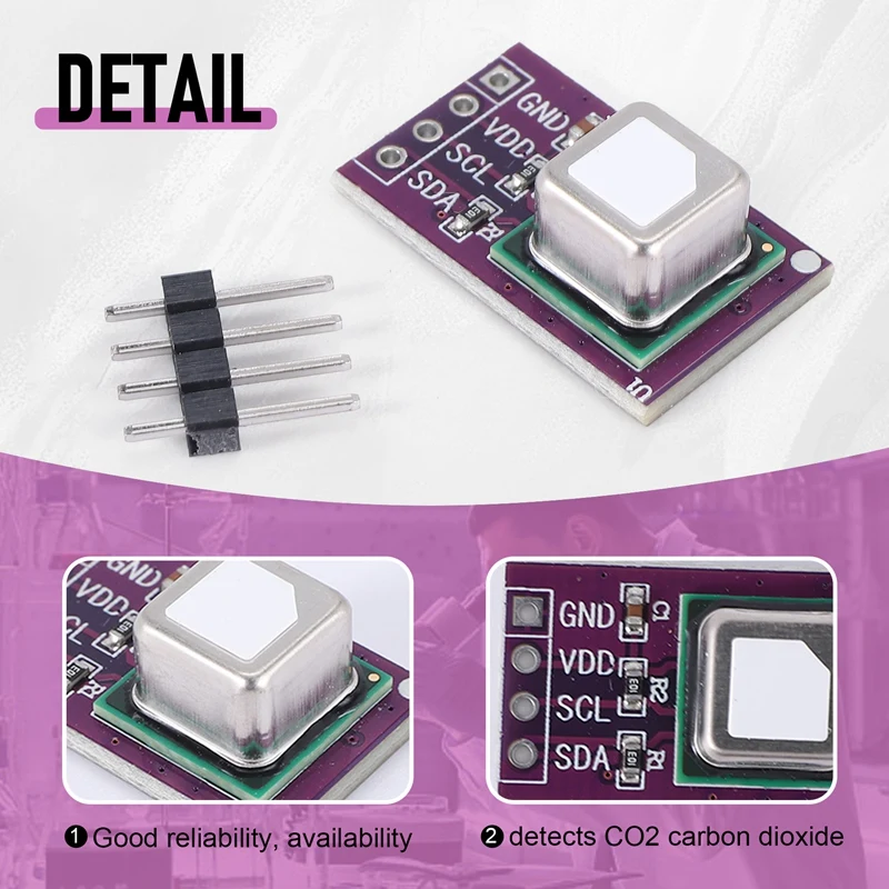 SCD40 Gas Sensor Module Detects CO2 Carbon Dioxide Temperature And Humidity 2 In 1 Sensor