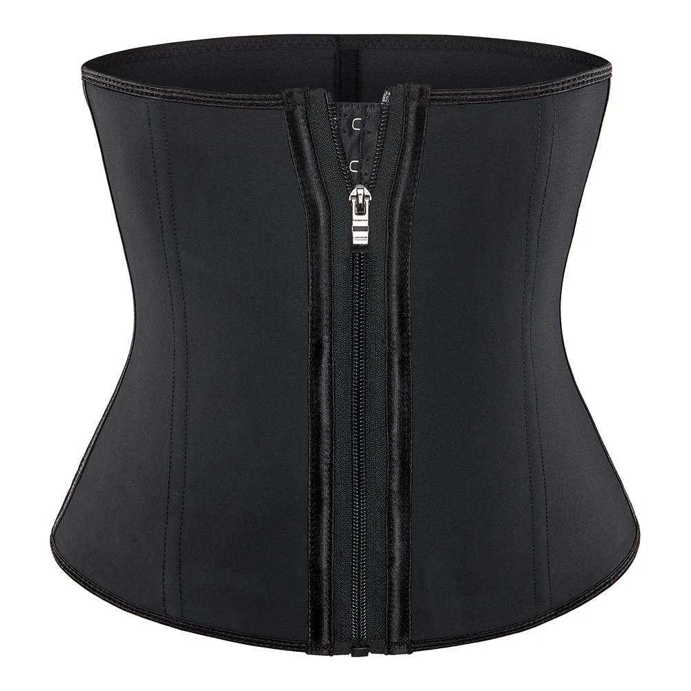 

Zip And Hooks Latex Waist Trainer Belts Shaper Cincher 7 Steel Bones Underbust Corset Shapewear