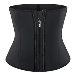 Zip And Hooks Latex Waist Trainer Belts Shaper Cincher 7 Steel Bones Underbust Corset Shapewear