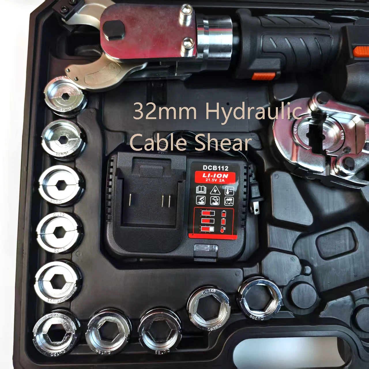 Ergonomic Lightweight Continuous Use 300mm² 6 Ton Lithium Hydraulic Crimper with Digital Display