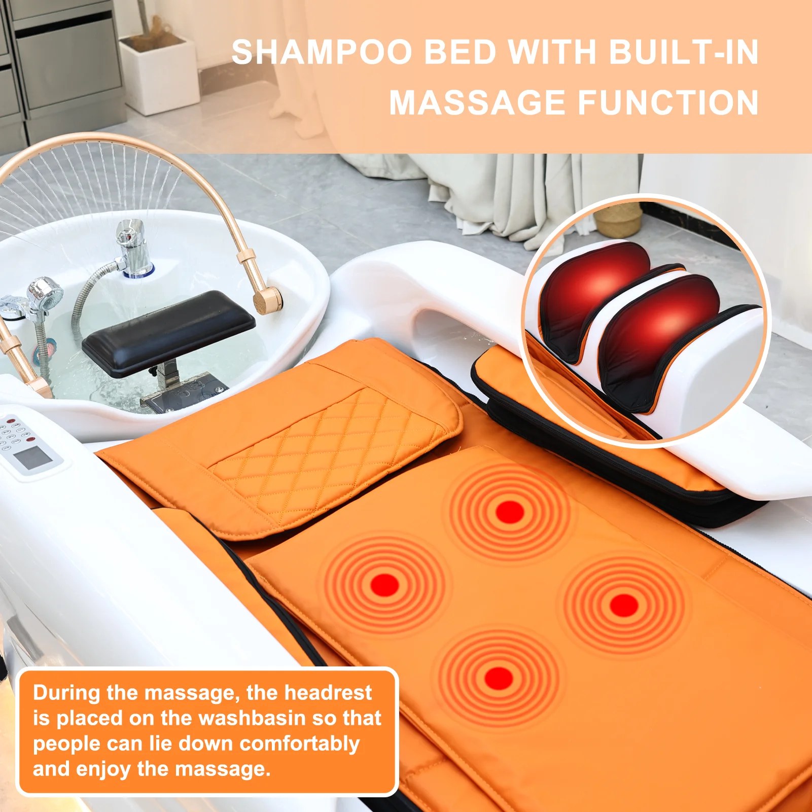 Electric Adjustable Shampoo Massage Bed Hair Spa Head Washing Station For Stable Durable Salon Shop Furniture 6