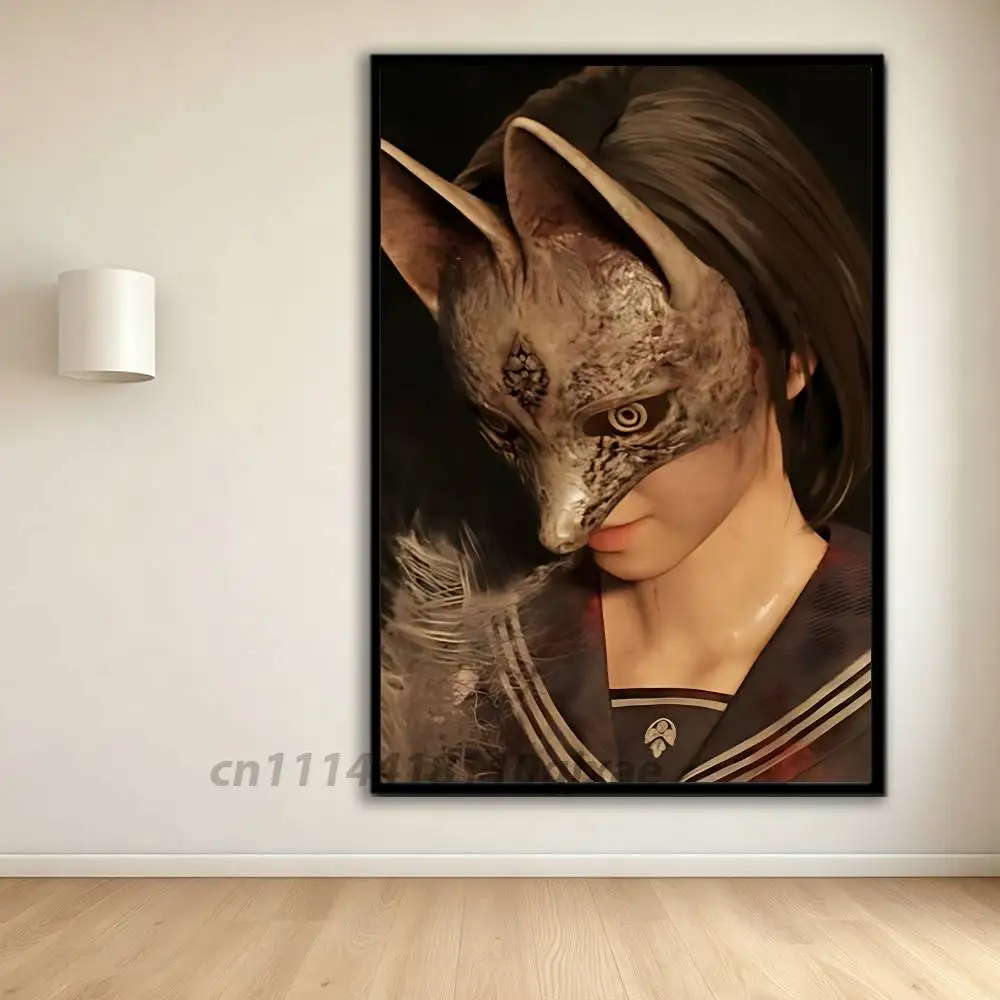 H-Hinako shimizu silent H-hill Classic Wall Art Canvas Print Poster Suitable for Home Living Room Decoration Painting