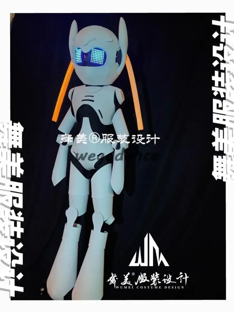 Tecnologia de boate LED personalizada Sense Future Robot Tour atmosfera interativa roupas de desempenho Gogo