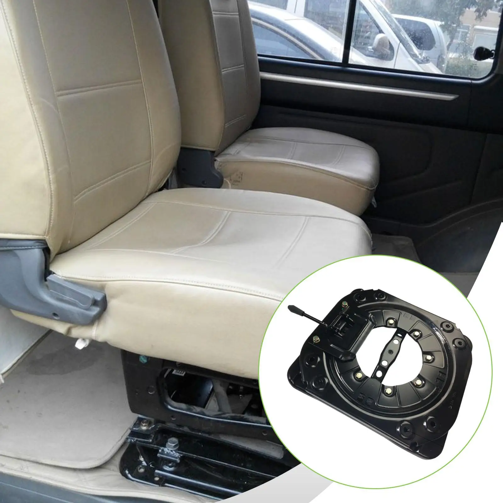 

Car Swivel Seat Base,360 Degree Rotatable Turntable Base Mounting Plate Seat Adjuster for Van,Truck Engineering,Vehicles