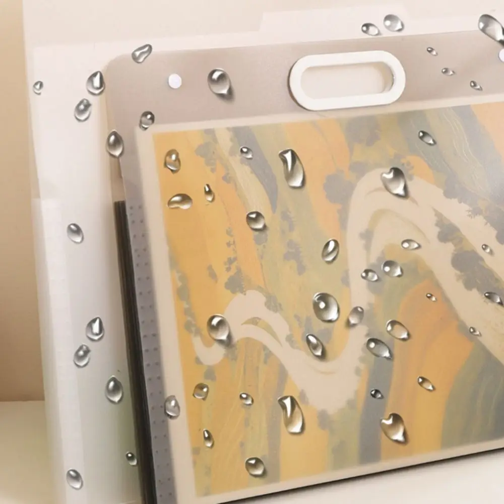 High Quality A2/A3/A4 File Folder Portable Four Layers Painting Paper Storage Bag 4K/8K/16K Waterproof Drawing Bag Student Gift