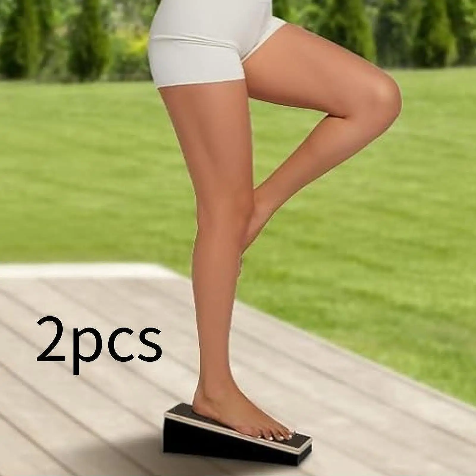 

2x Wooden Slant Board Nonslip Core Strength Wooden Portable Foot Stretcher for Workout Home Gym Skating Training Sports Planking