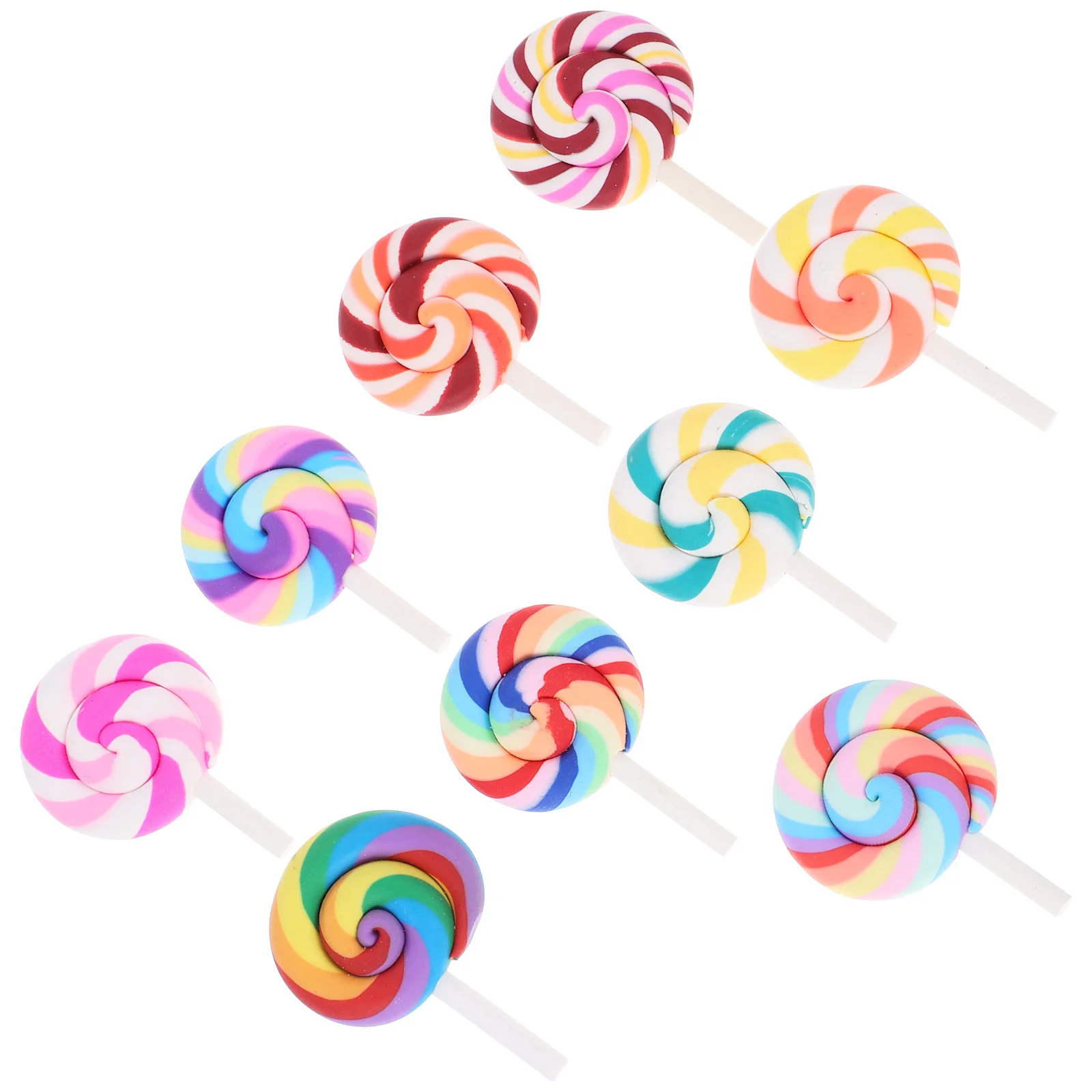 9 قطع من حلوى المصاصات الملونة المقلدة، ديكورات تزيينية للتصوير الفوتوغرافي وحفلات أعياد الميلاد