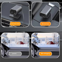 LUDA Portable Electric Car Heater With Suction Cup Air Cooler Fan 12V Demister Defroster Heating Fan 200W Dryer Windshield