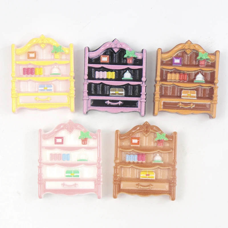 10/100PCS Resin Accessories Student Colorful Bookshelf Seories Scrapbooking Patch Flatback DIY Children Hairpin Cup Decoration