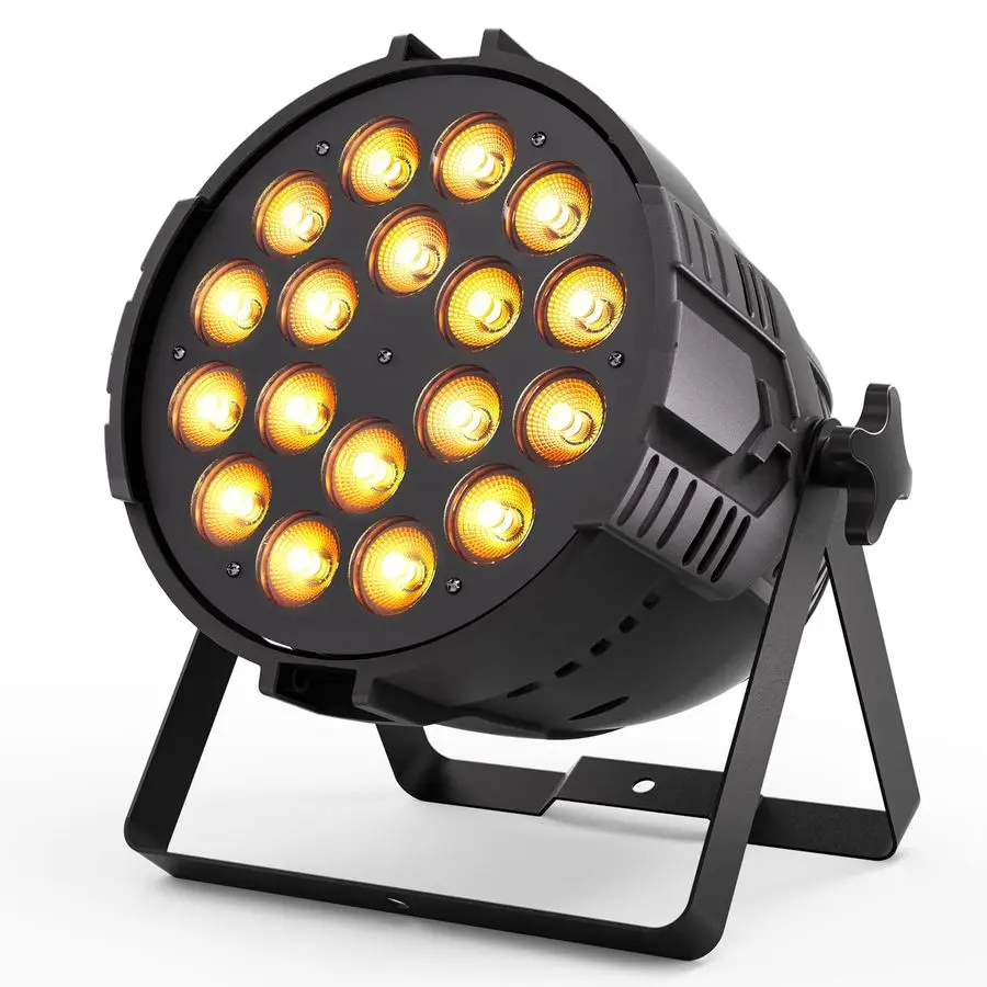 

Stage Par Lights Spotlights, RGBL 4in1 Aluminum LED Par Light, DMX512 Sound Activated Controlled Uplights, DJ Lights for Party I