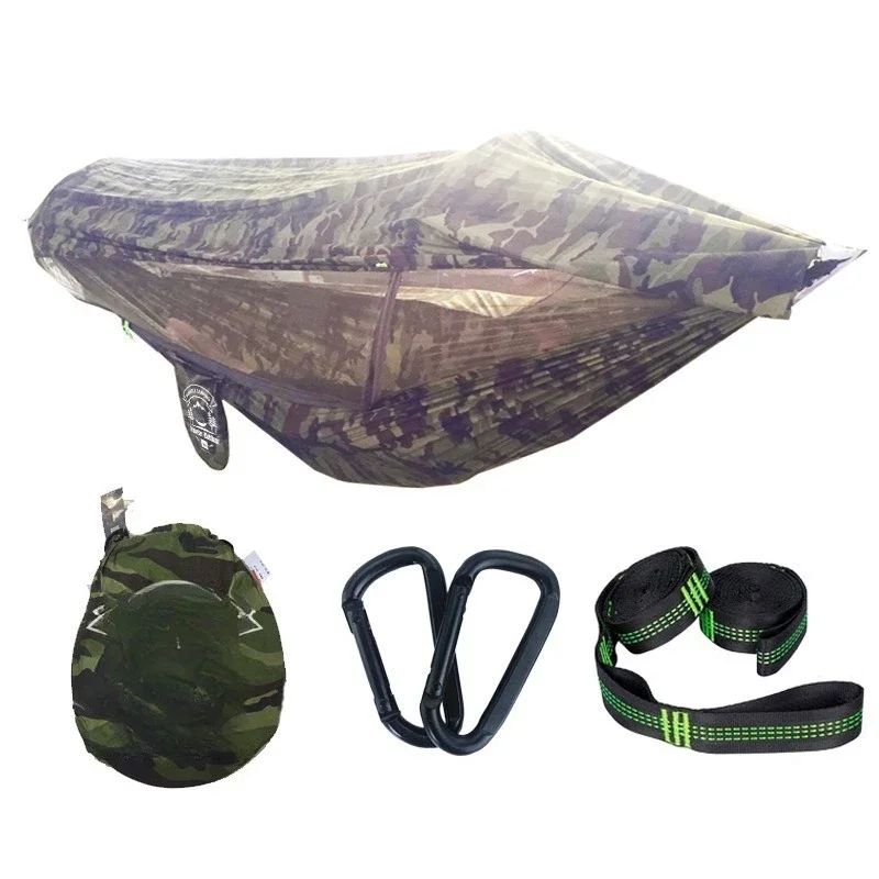 

Mosquito net hammock outdoor camping single and double new automatic quick-opening hammock shading outdoor mosquito proof