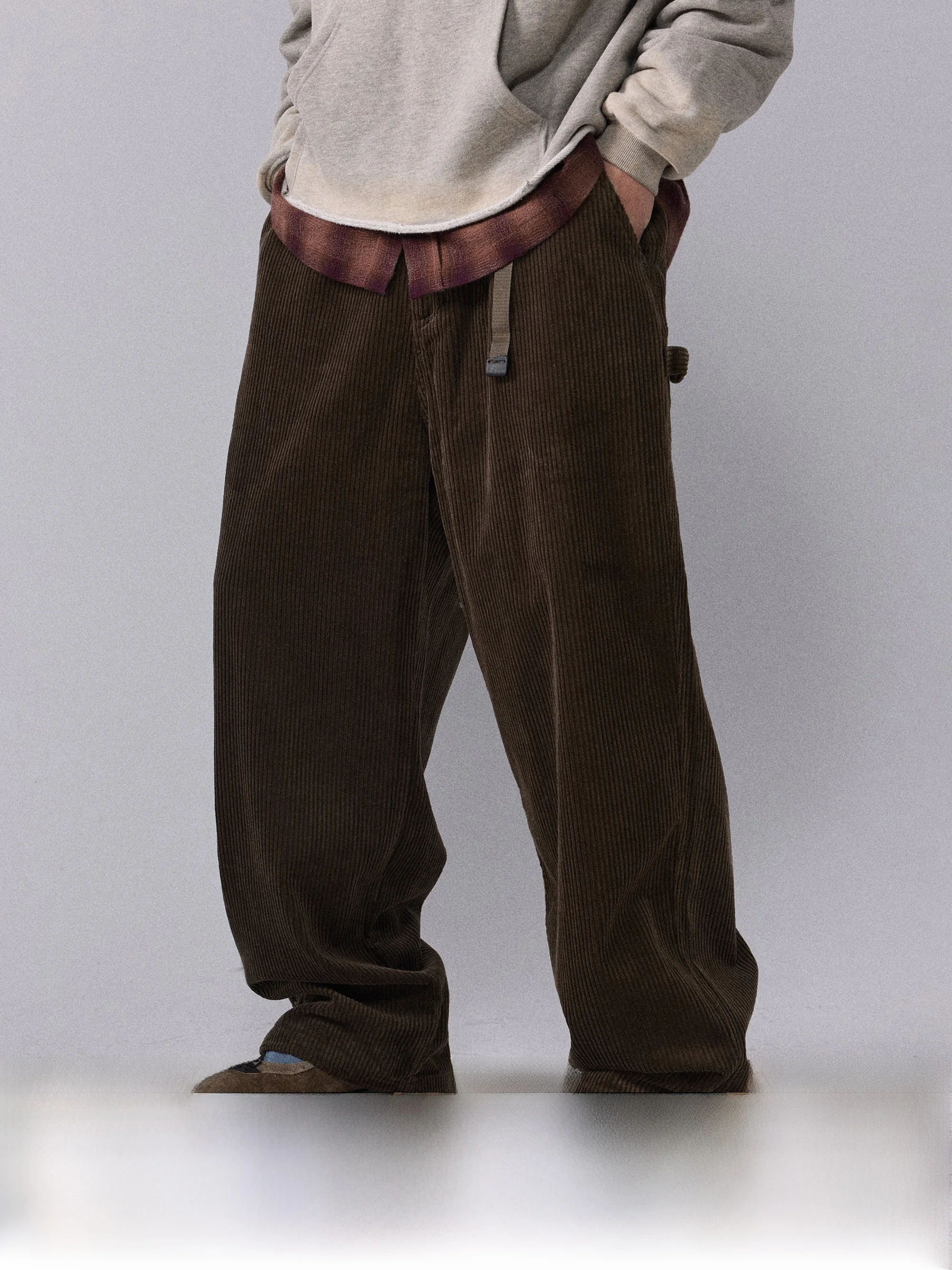 

Retro Waed Corduroy Loose Workwear Casual Pants Outdoor Vintage Sle Straight Leg Cotton Autumn Winter Men's Leisure Trousers